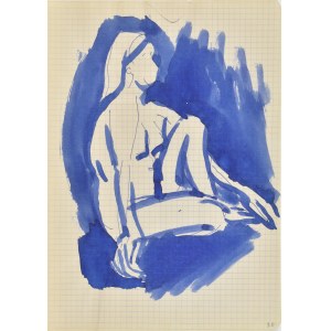 Jerzy Panek (1918-2001), Akt kobiety siedzącej z prawego profilu