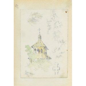 Tadeusz Rybkowski (1848-1926), Wieża kościoła i szkice krzyży