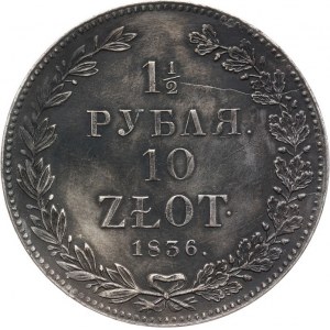 Zabór Rosyjski, Mikołaj I 1825-1855, 10 złotych - 1 1/2 rubla 1836 НГ, Petersburg