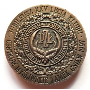 MEDAL PZŁ JUBILEUSZ XXV LECIA KLUBU CENTRUM MYŚLIWSKIE ZAMEK GNIEW 1997