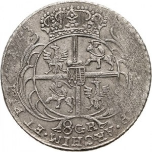 Polska, August III 1733-1763, dwuzłotowka (8 groszy) 1753, Lipsk, efraimek