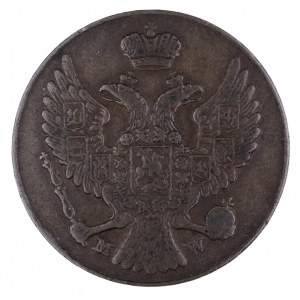 Zabór Rosyjski, Mikołaj I 1825-1855, 3 grosze 1840 MW, Warszawa, DOUBLE DIE