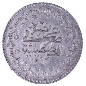 Turcja, Abdul Hamid II 1876-1909, 5 kurusz AH1293 (1890), 16 rok panowania
