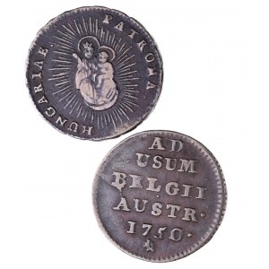 Austria, Belgia, Węgry, Maria Teresa 1740-1780, zestaw 2 monet.