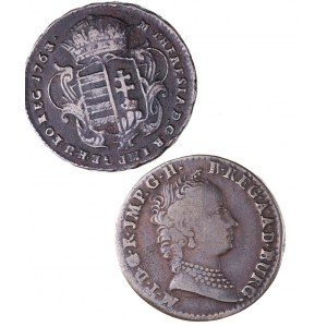Austria, Belgia, Węgry, Maria Teresa 1740-1780, zestaw 2 monet.