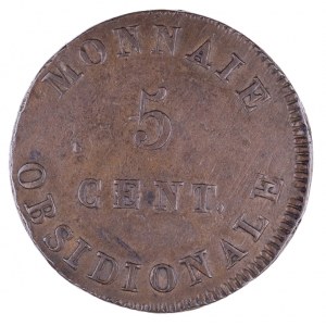 Francja, Belgia, Antwerpia, 5 cent 1814.