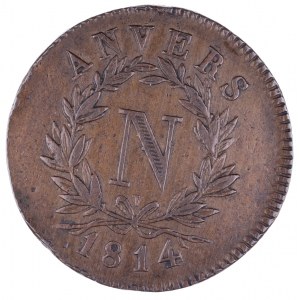 Francja, Belgia, Antwerpia, 5 cent 1814.