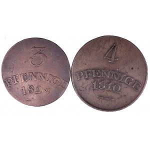Niemcy, Saksonia-Weimar-Eisenach, zestaw 2 monet.