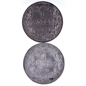 Niemcy, Brema, zestaw dwóch monet 1 groten 1840.