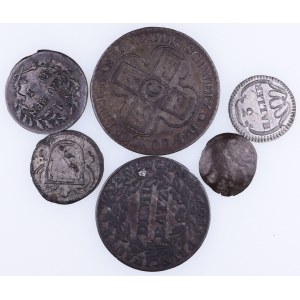 Szwajcaria, zestaw 6 monet XVIII, XIX wiek.