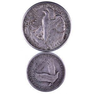 Stany Zjednoczone Ameryki, 1/2 dolara 1918 San Francisco + 1/4 dolara 1917 Filadelfia