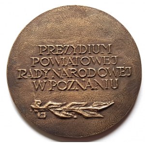 MEDAL ZA PRACĘ SPOŁECZNO POLITYCZNĄ W POWIECIE I SEKRETARZOWI KOMITETU PZPR W LUBONIU, POZNAŃ 1973