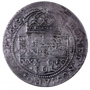 Polska, Jan II Kazimierz Waza 1649-1668, tymf (złotówka) 1663, Kraków