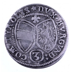 Austria, Ferdynand Karol 1632 - 1662, 3 krajcary 1642, Hall.