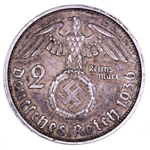 Niemcy, III Rzesza 1933-1945, 2 marki 1936 E, Muldenhütten