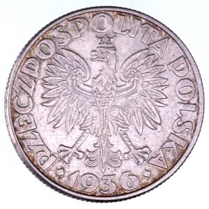 Polska, II Rzeczpospolita, 2 złote 1936, Warszawa, Żaglowiec