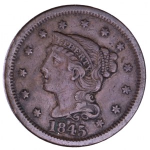 Stany Zjednoczone Ameryki (USA), 1 cent 1845, typ Young Head