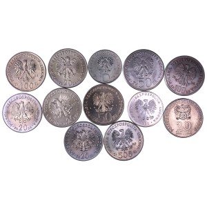 PRL 1944-1989, zestaw 12 monet obiegowych