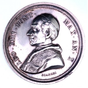 Watykan, Leon XIII, medal z okazji 50-lecia kapłaństwa 1888