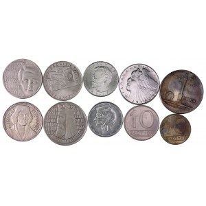 PRL 1944-1989, zestaw 10 monet obiegowych