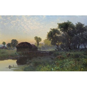 Kraczkowski Józef, PEJZAŻ Z MŁYNEM, 1878