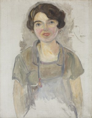 Makowski Tadeusz, PORTRET KOBIETY W FARTUCHU, OK. 1919