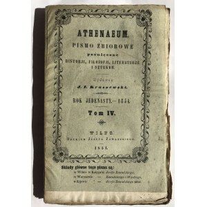 ATHENAEUM WILNO 1851 r. tom IV