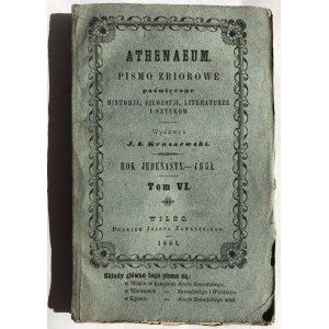 ATHENAEUM WILNO 1851 r. tom VI