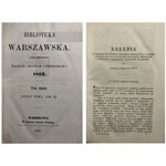 BIBLIOTEKA WARSZAWSKA 1863 tom III