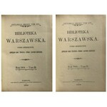 BIBLIOTEKA WARSZAWSKA 1904 TOM III -IV ŁADNY EGZ.