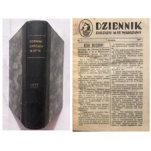 DZIENNIK ZARZĄDU M. ST. WARSZAWY ROK 1937