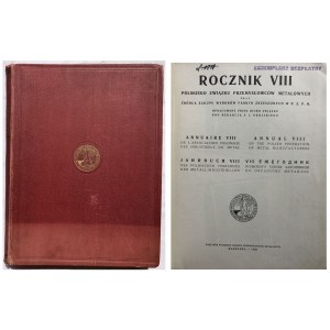 ROCZNIK POL. ZW. PRZEMYSŁOWCÓW METALOWYCH 1929