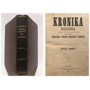 KRONIKA RODZINNA rok 1880