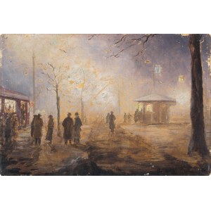 Bohdan Korewicki (1902-1975) Bus stop, 1937