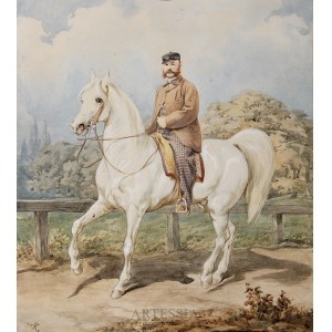 Juliusz Kossak (1824-1899) ? Portrait à cheval