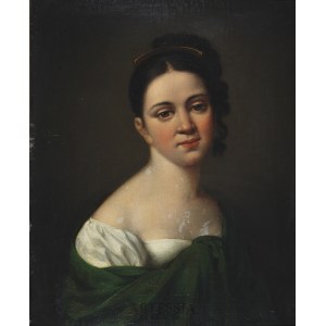 Malarz nierozpoznany (XVIII-XIX w.), Portret młodej kobiety, 1 ćwierć XIX w.