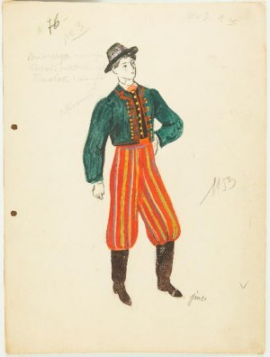 Jan Marcin Szancer (1902 Kraków-1973 Warszawa), Projekt kostiumu męskiego