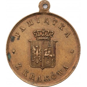 Polska XIX wiek - Galicja - medal Pamiątka z Krakowa bez daty