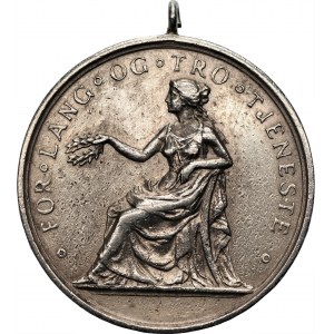 Norwegia - medal za długą i wierną służbę - grawerowany Alan Quarfoedt 1963