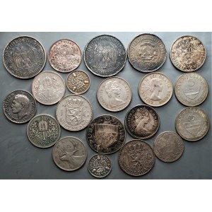ŚWIAT - zestaw 20 srebrnych monet