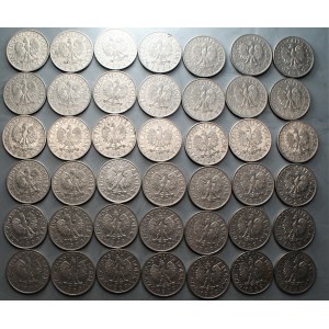 II RP - Zestaw 42 sztuk monet 1 złoty 1929
