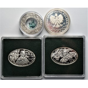 Zestaw 4 monet kolekcjonerski - 200.000 zł 1991 + 3 x 10 złotych (2008-2010)