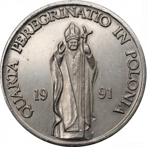 Medal Czwarta Pielgrzymka 1991 - Jan Paweł II - Ag 999