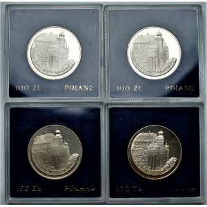 PRL - zestaw 4 sztuk 100 złotych 1977 - Zamek Królewski na Wawelu