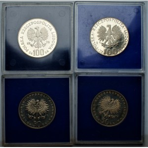PRL - zestaw 4 monet kolekcjonerskich (1972-1978) - Chopin, Skłodowska, Mickiewicz