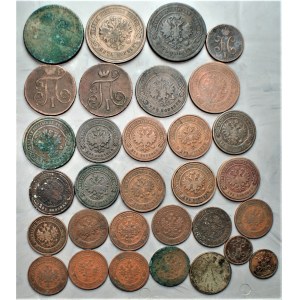 ROSJA - zestaw kopiejek (1799-1913) - różne nominały i roczniki