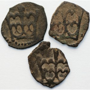 Władysław III Warneńczyk (1434-1444) - Zestaw 3 sztuk denarów
