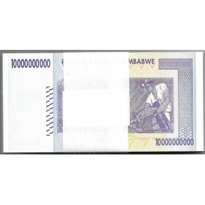ZIMBABWE - paczka bankowa 100 x 10 billion dollars 2008