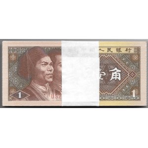 CHINY - paczka bankowa 100 x 1 jiao 1980