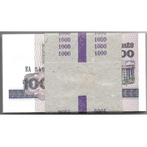 BIAŁORUŚ - paczka bankowa 100 sztuk 1000 rubli 1998